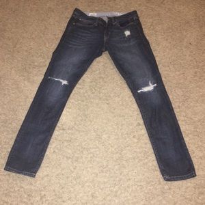 Gap destructed skinny jeans